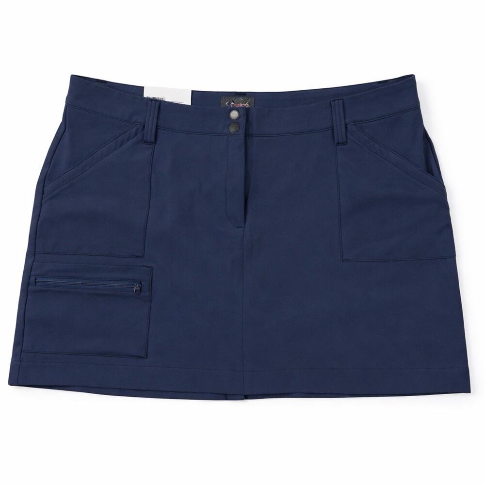 World Wide Sportsman Skort Women Size 18 Blue Stretch Golf Coastal Athletic NWT - Picture 2 of 16